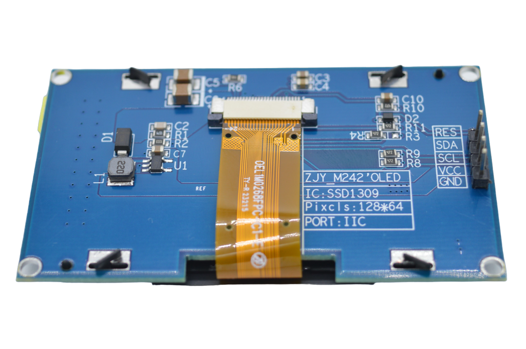 Módulo OLED de 2.42", 128x64, SSD1309, con interfaz SPI/IIC I2C para Arduino, 4 pines