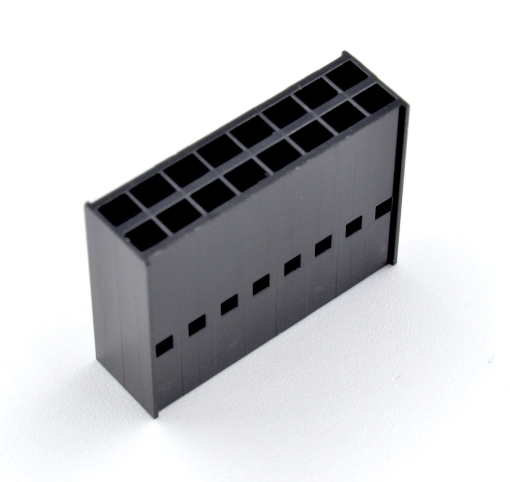 Carcasa de conector Molex 16 contactos, 2 filas, paso 2.54mm